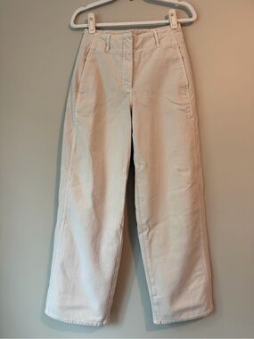 Aritzia Wilfred Free “Ascendant” Beige High Waisted Straight Leg Pants Sz 2